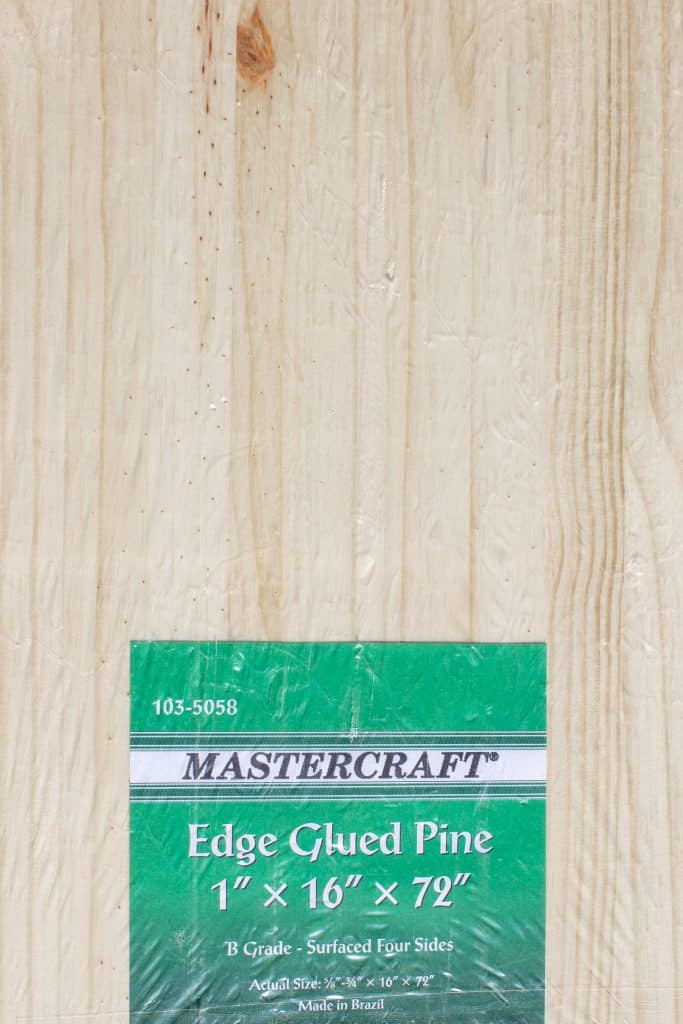 Mastercraft edge-glued pine project panel 