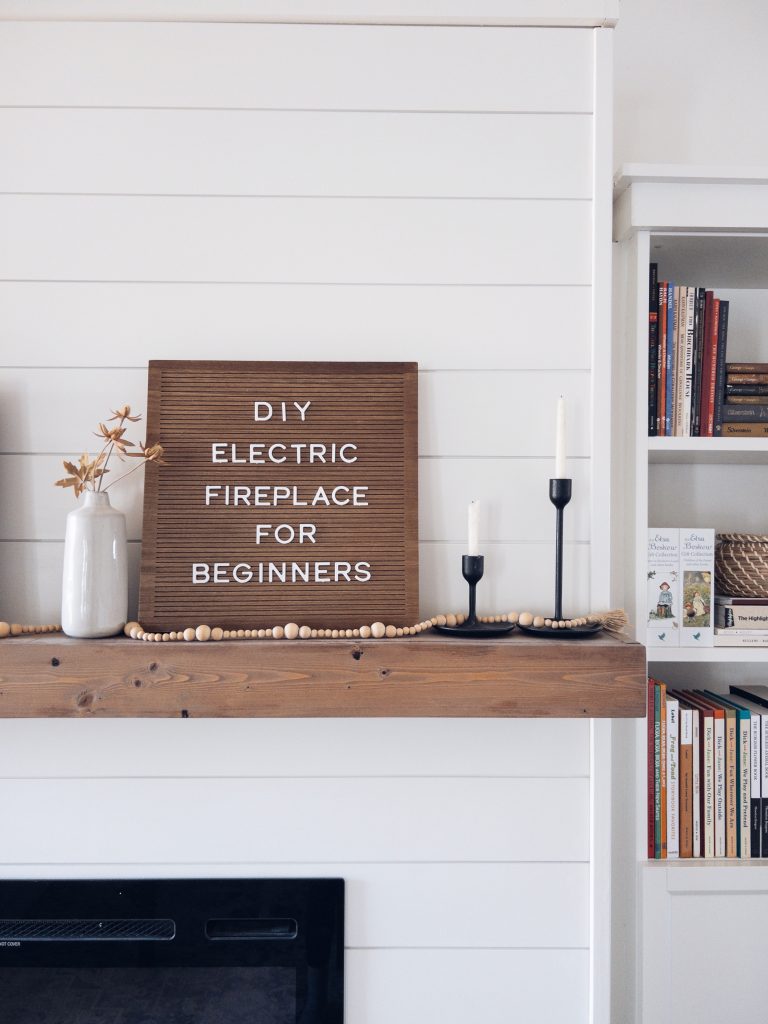 DIY Electric Fireplace with Built-In Bookshelves - Free and Unfettered