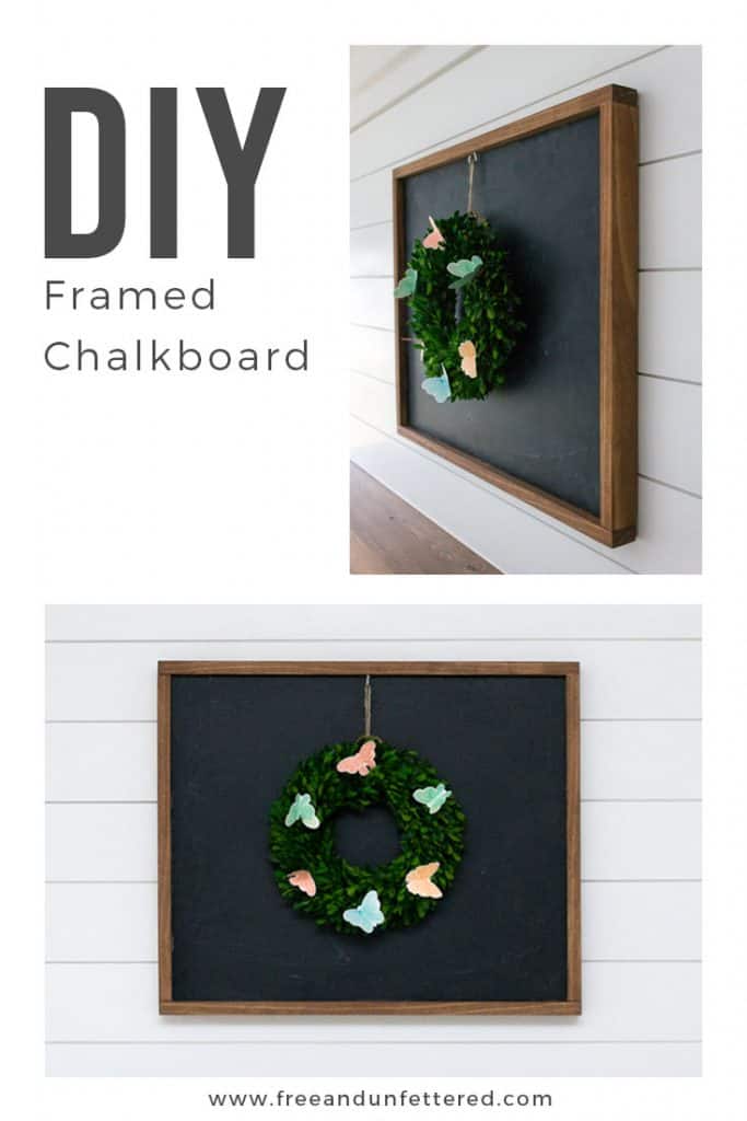 DIY: Framed Chalkboard. Learn how to easily build a framed chalkboard. It's the perfect minimalist seasonal home decor item. 