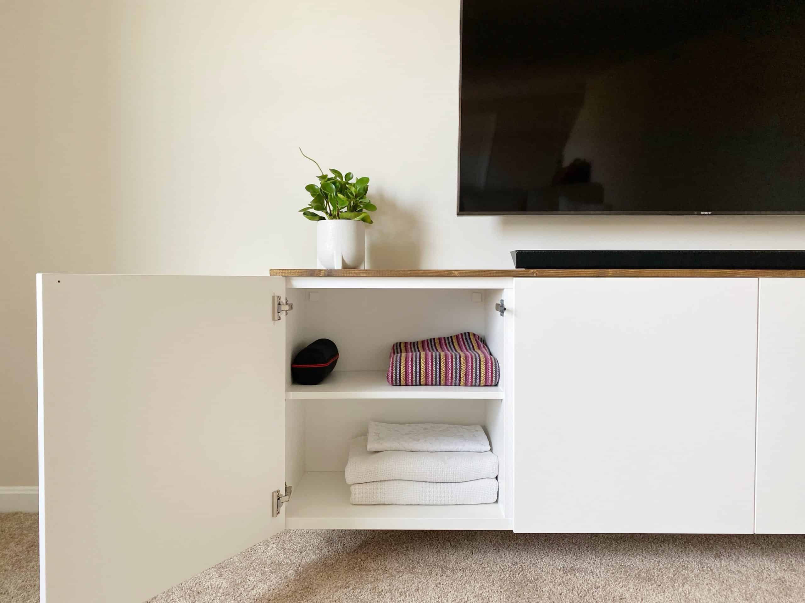 Ikea Hack The Easiest Floating Tv Console Free And Unfettered