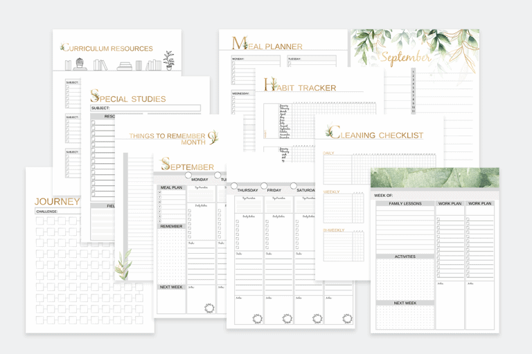Printable Homeschool Bullet Journal - Free and Unfettered