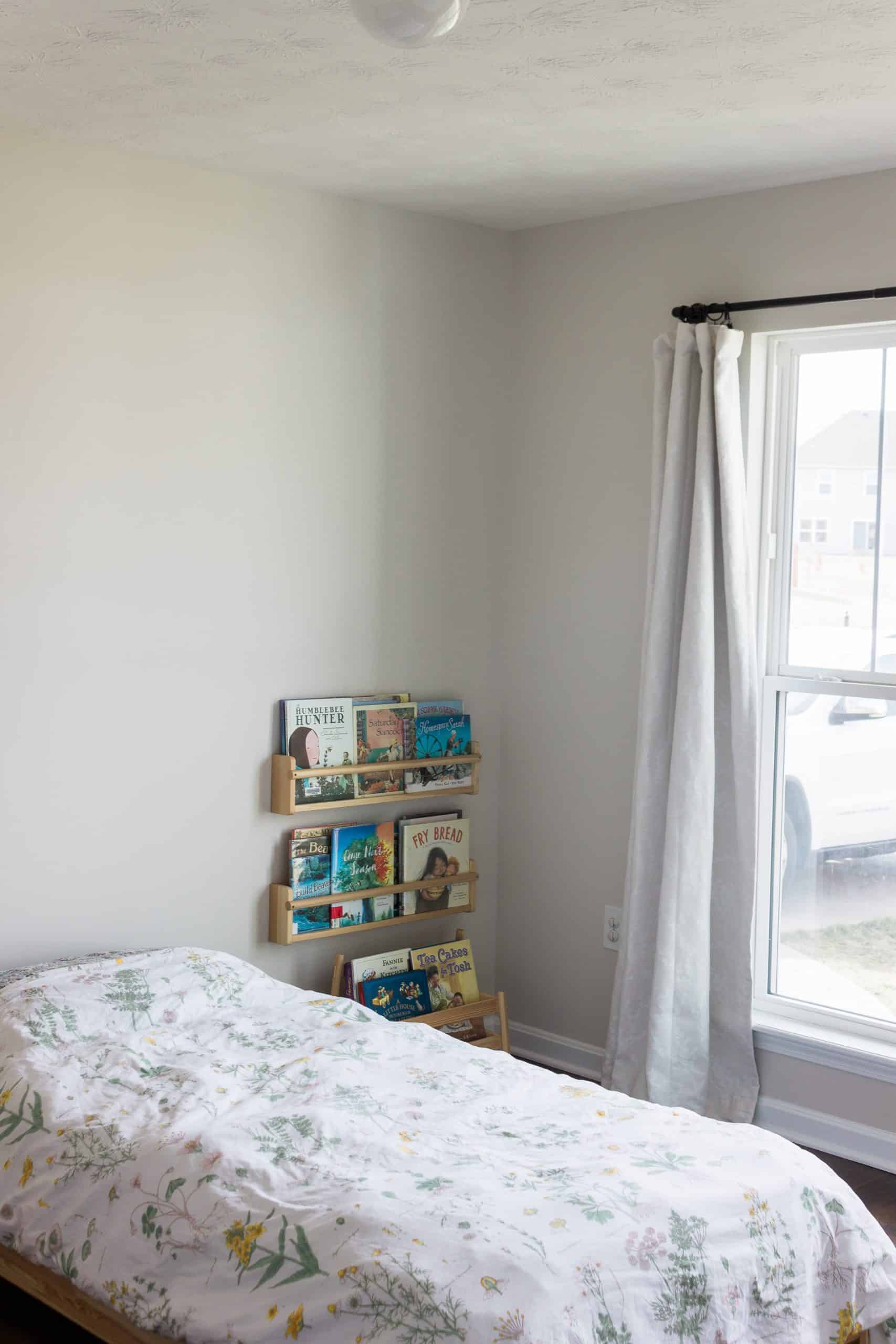A 'Before' picture of a shared children's bedroom. Follow along to see our progress on our Montessori-friendly makeover as part of the Spring 2020 One Room Challenge! 