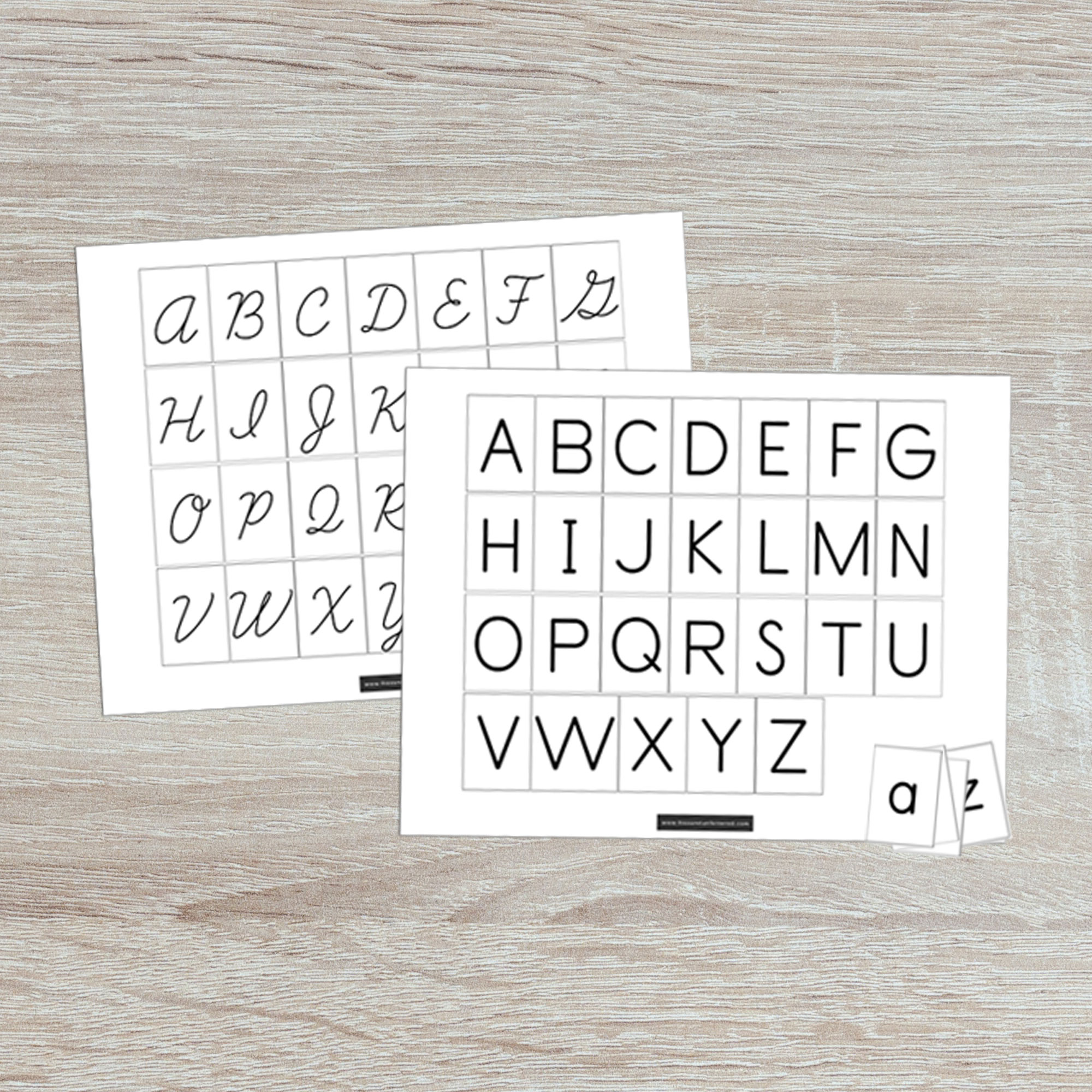 Free Printable: Uppercase and Lowercase Matching Alphabet Mats