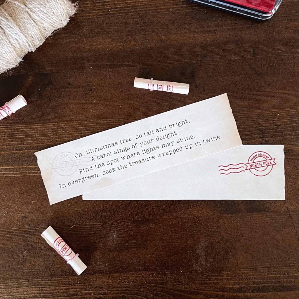 Our Christmas Scavenger Hunt Adventure + Free Printable Clues - Free ...