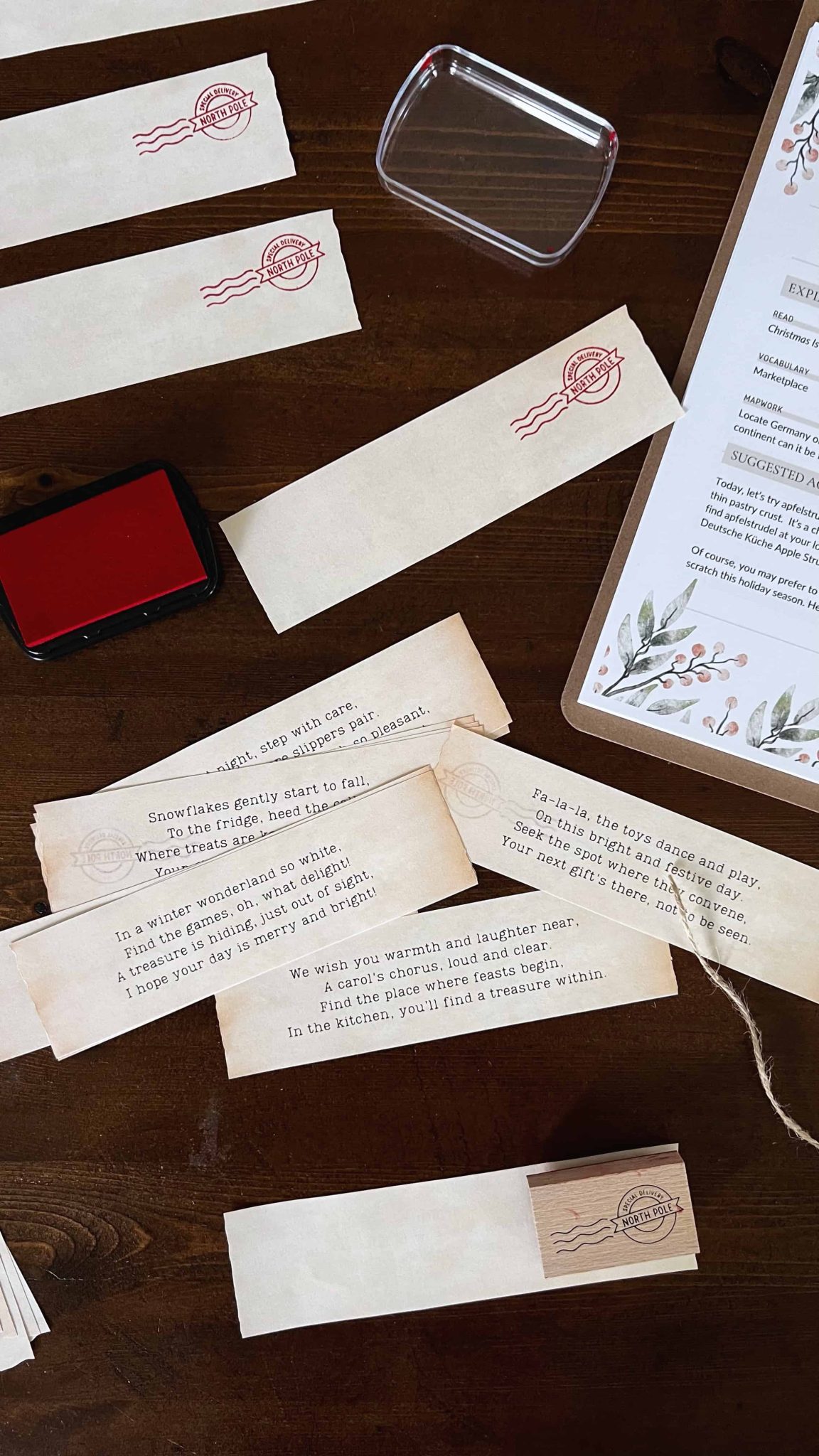 Our Advent Scavenger Hunt Adventure + Free Printable Clues - Free and ...