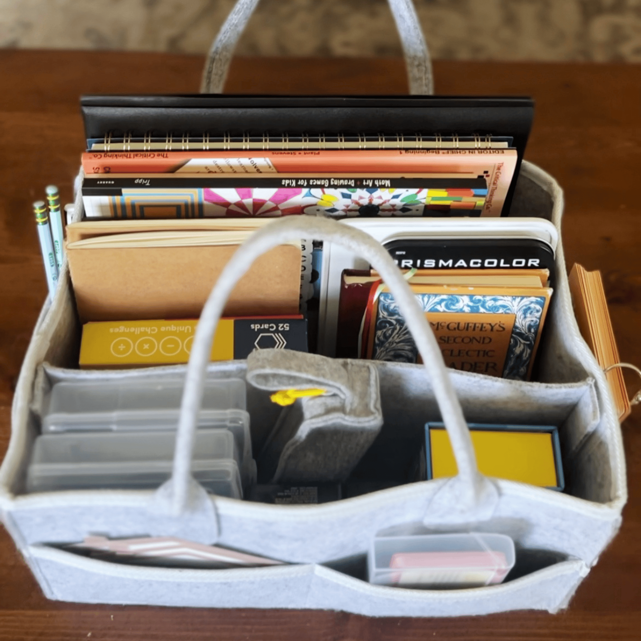 Montessori Homeschool 3rd Grade learning basket activities, books, resources